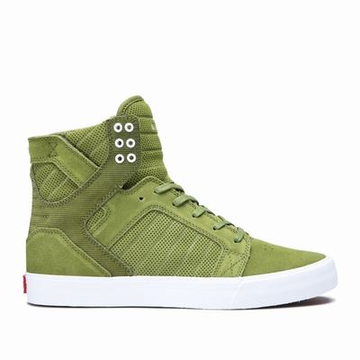 Férfi Supra SKYTOP Magasszárú Cipő HU765349 Zöld/Fehér